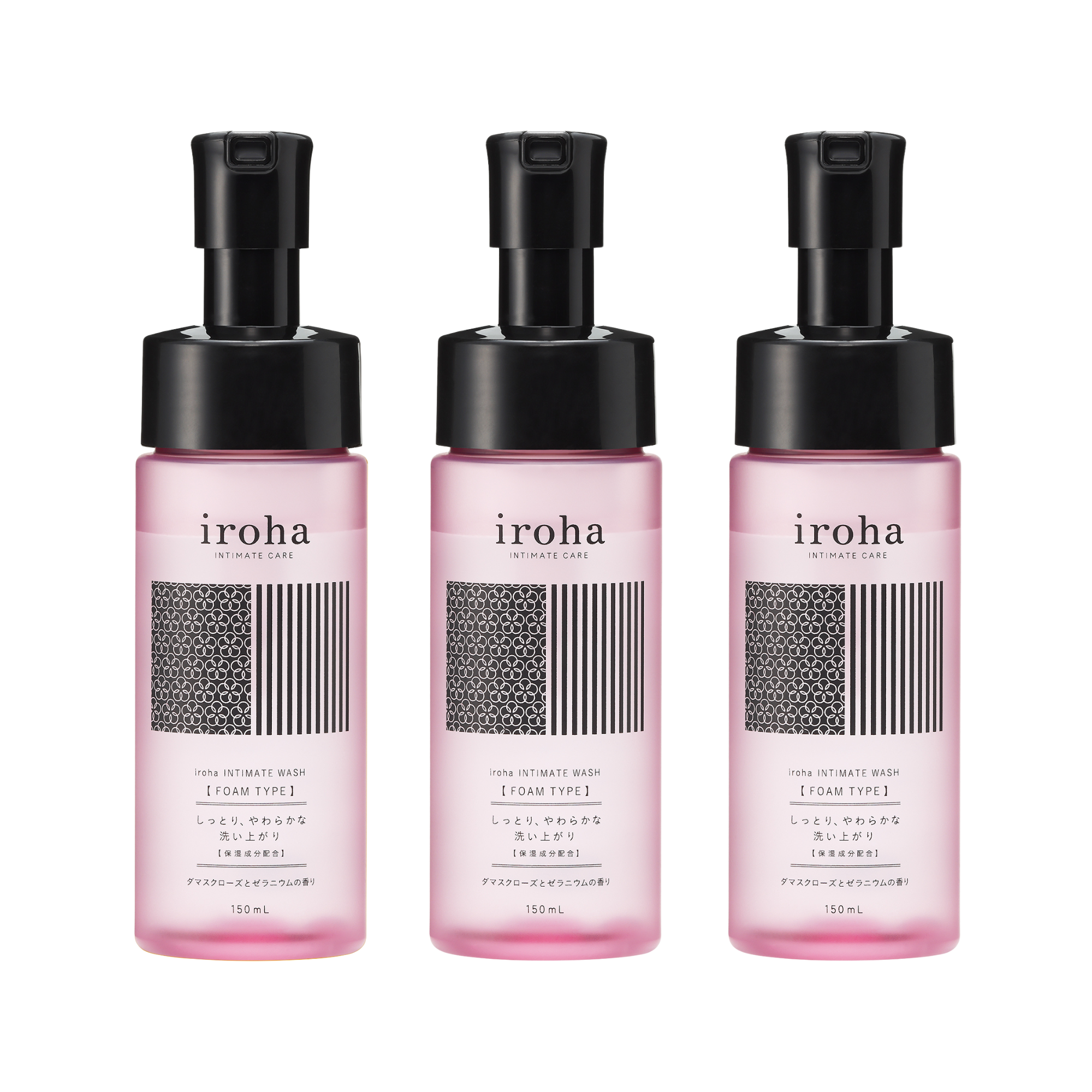 iroha INTIMATE WASH mousse intime rose lot 3