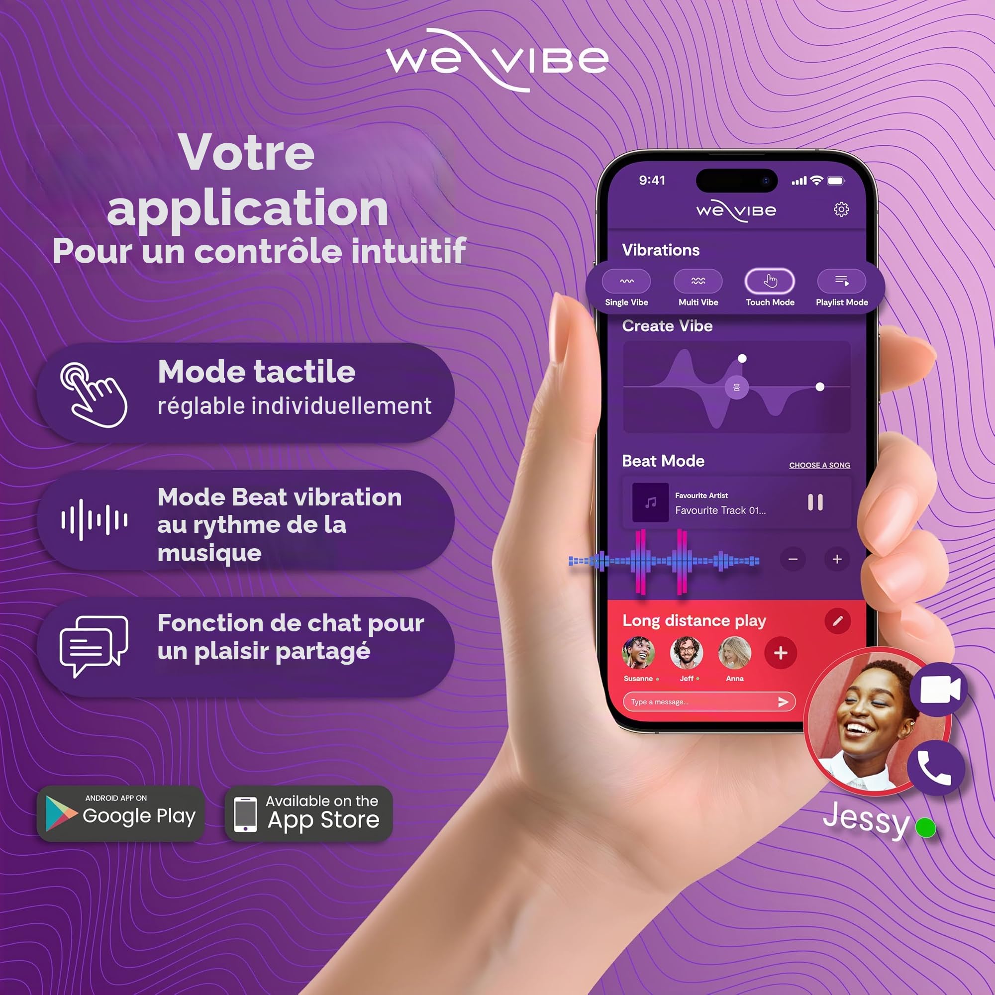 We-Vibe Chorus vibromasseur couple violet connecté