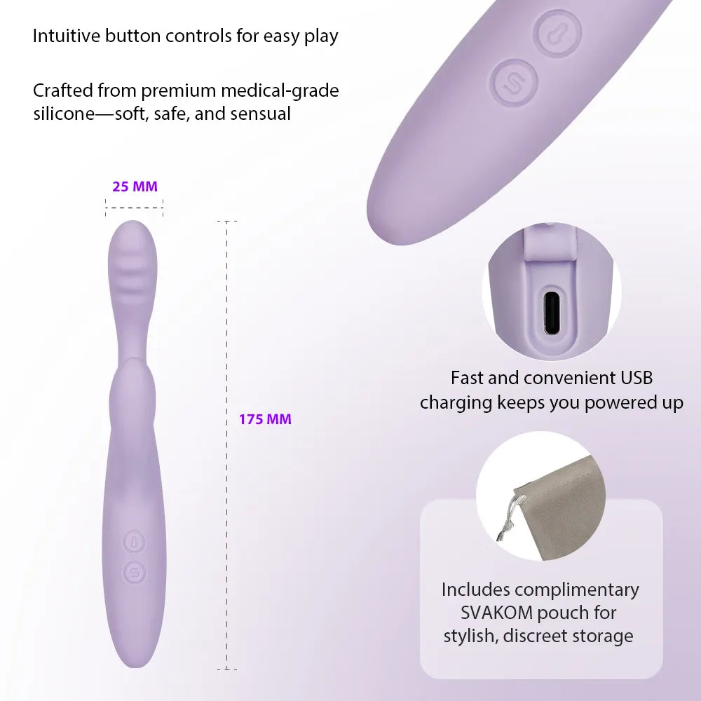 Svakom Cici+ 2 vibromasseur rabbit lilas pastel chauffant