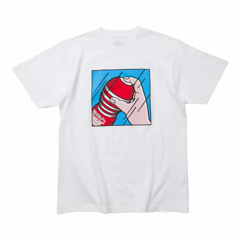 TENGA Merch Playing with Tenga t-shirt blanc bleu M coton