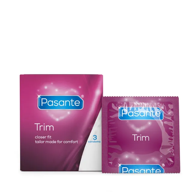 Pasante Trim préservatifs latex étroits 3 pièces 49 mm