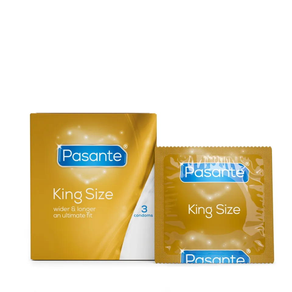 Pasante King Size préservatifs latex larges 3 pièces 60 mm
