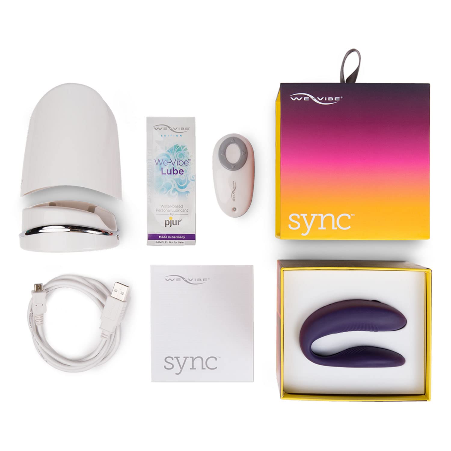 We-Vibe Couples Sync 1 vibromasseur couple violet connecté