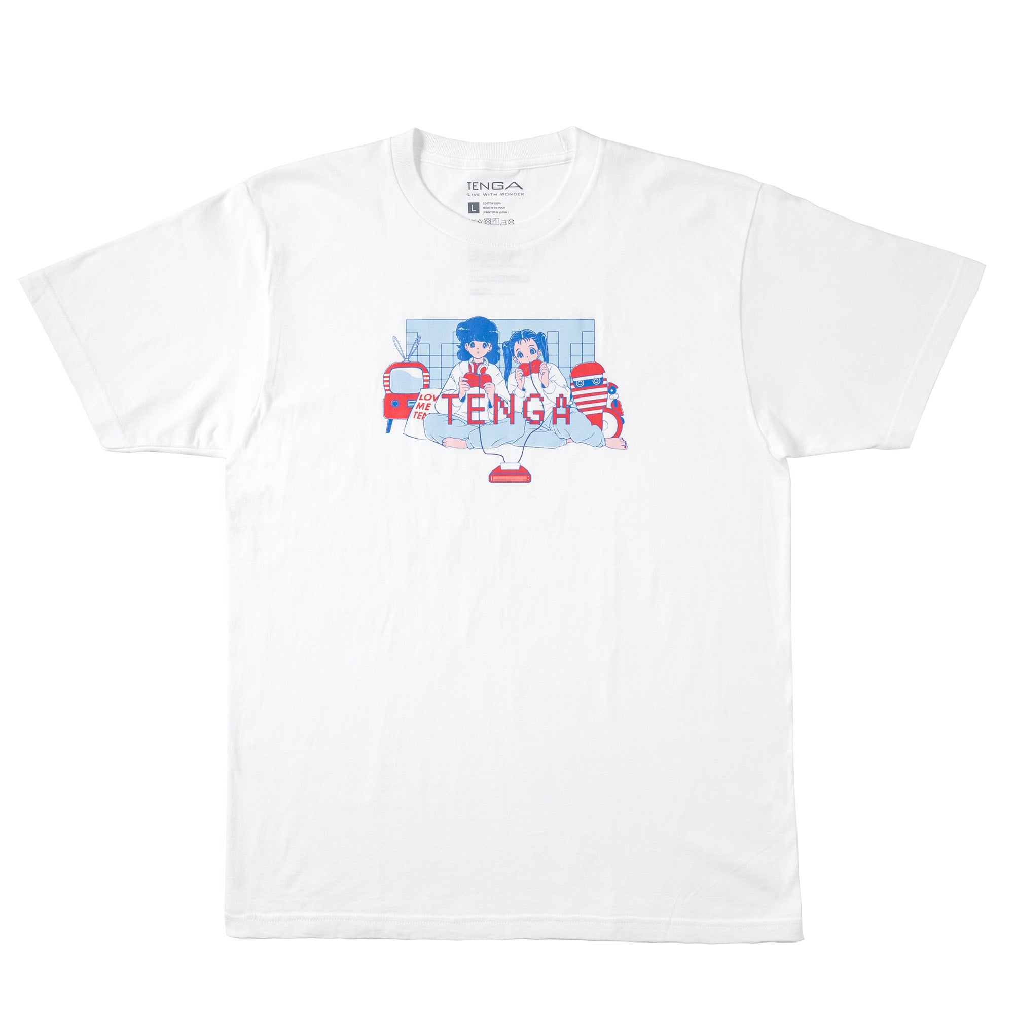 TENGA Merch PLAY GAME 01 T-shirt blanc M unisexe