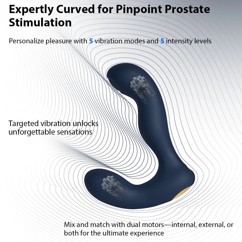 Svakom Iker Neo vibromasseur prostatique Navy Blue connecté