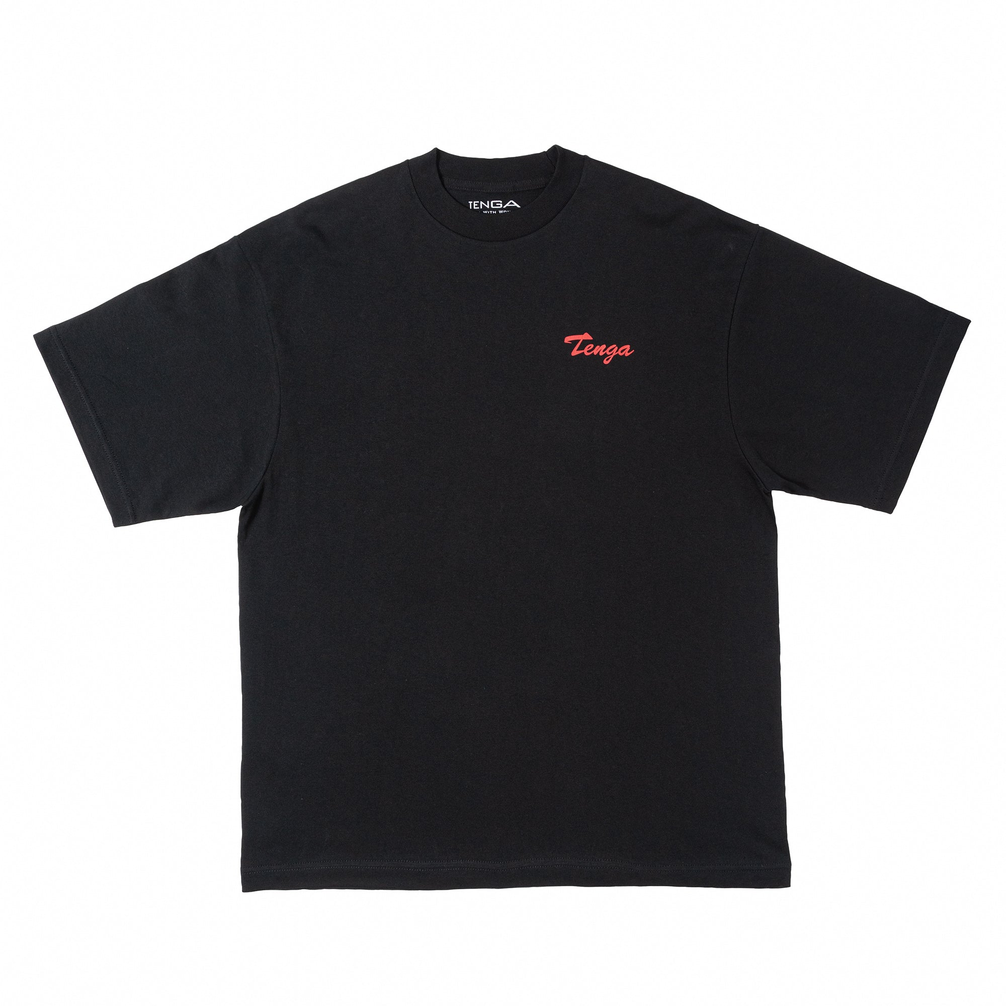 TENGA Print T-Shirt Black t-shirt noir L XL