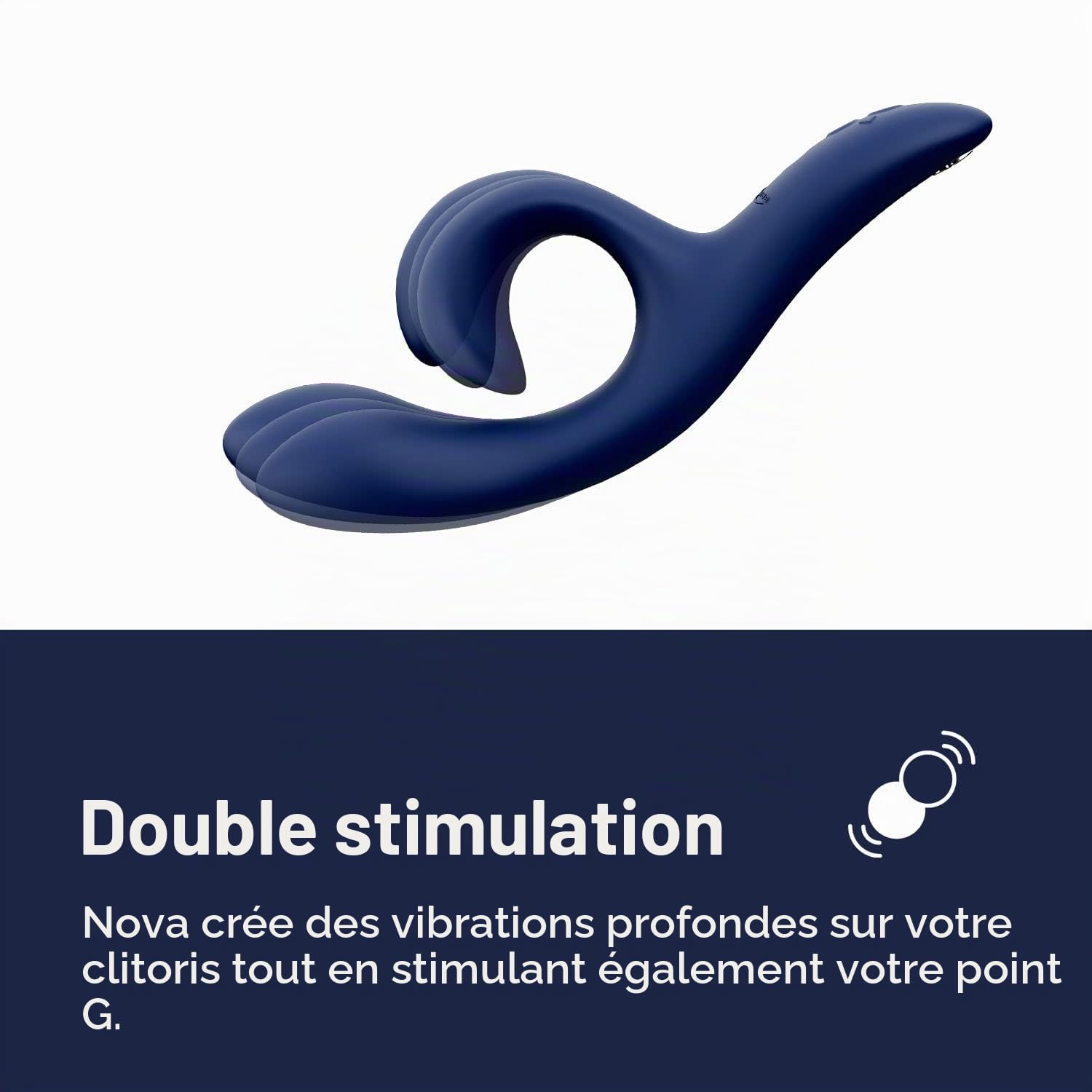 We-Vibe Nova 2 rabbit vibrant bleu stimulation double