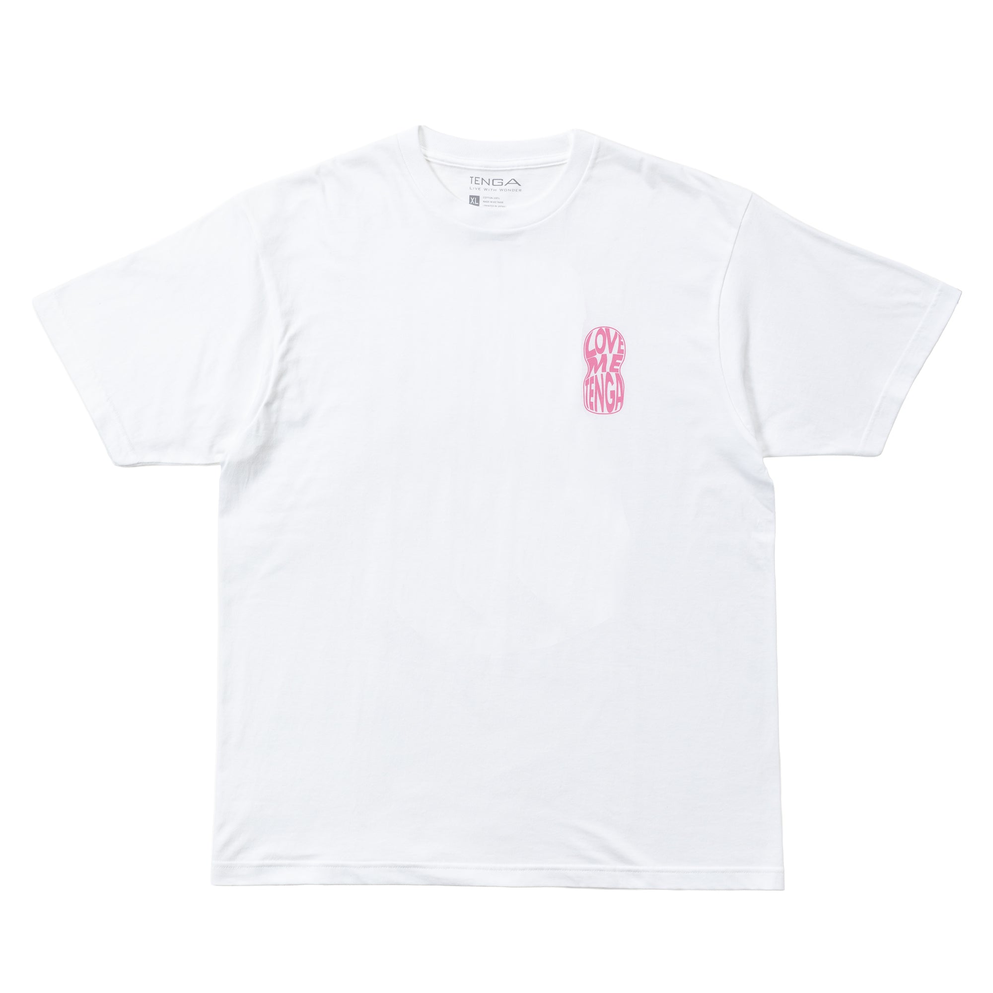 TENGA Merch Love Me Tenga Distortion t-shirt blanc M unisexe