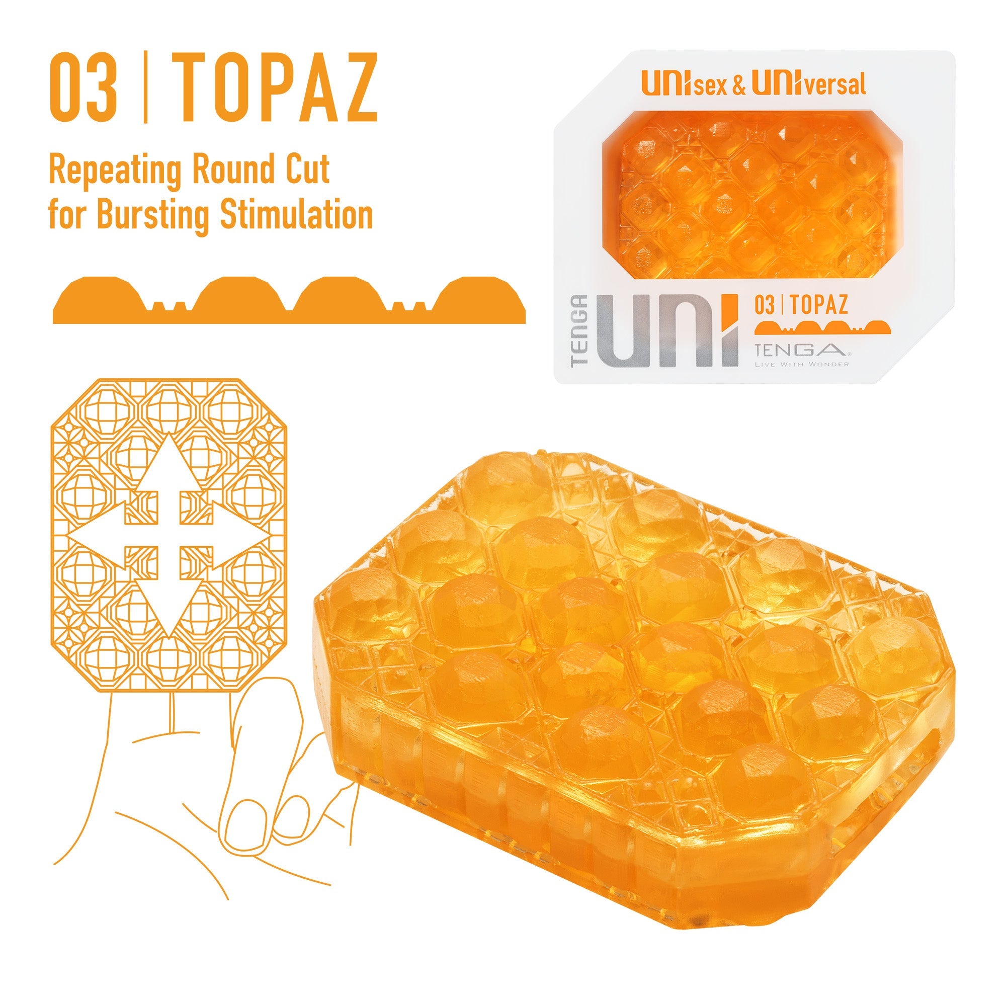 Tenga Uni Topaz masturbateur homme jetable étirable
