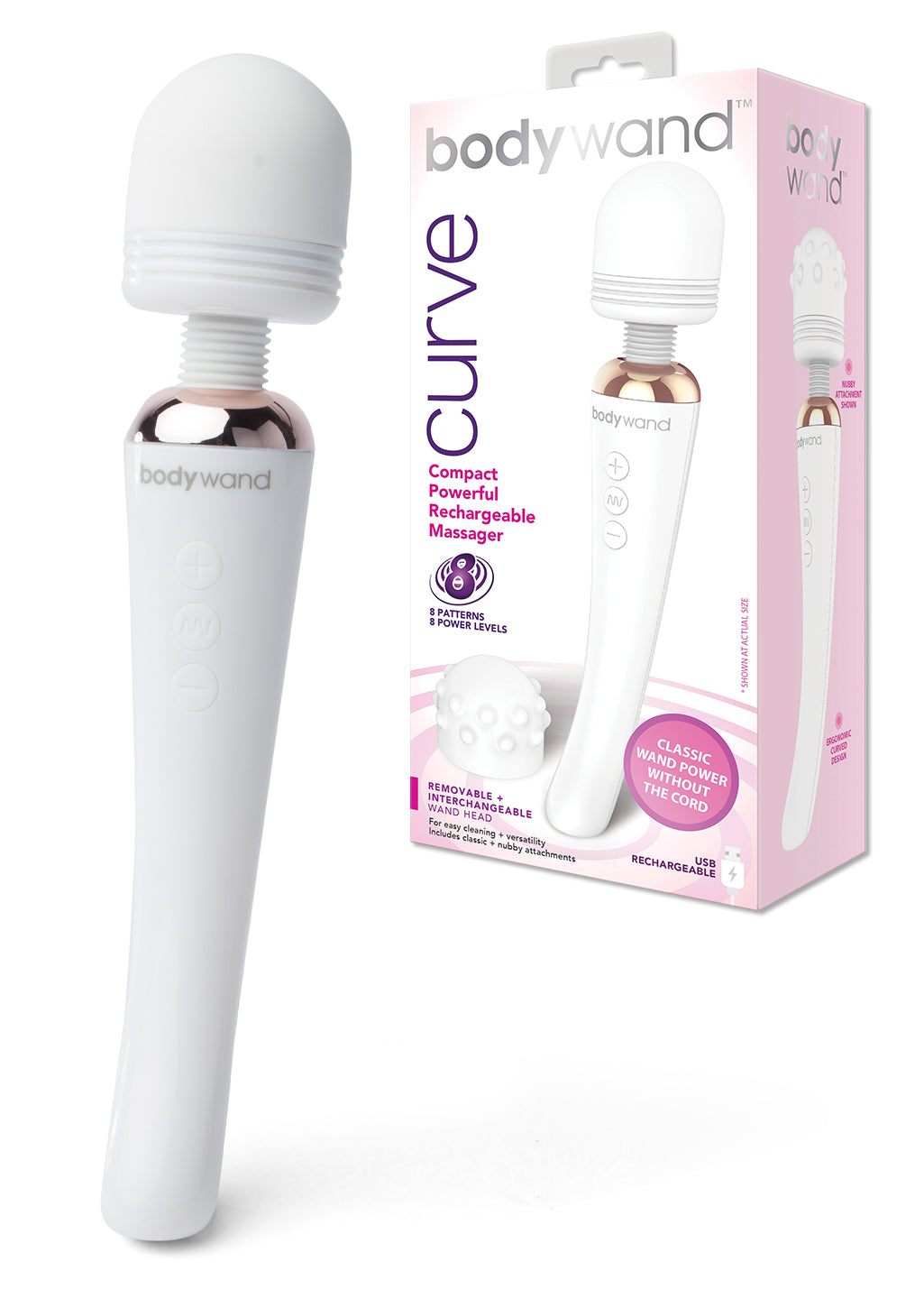 Bodywand Massagers Curve wand vibrant noir rechargeable