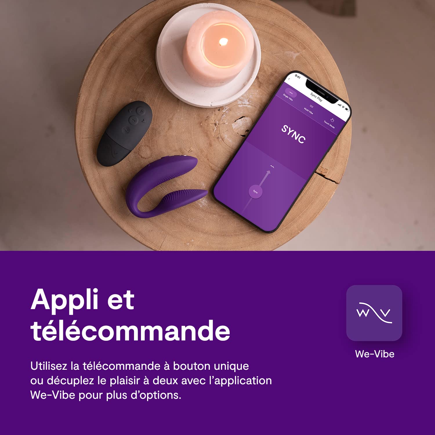 We-Vibe Sync 2 vibromasseur couple connecté violet