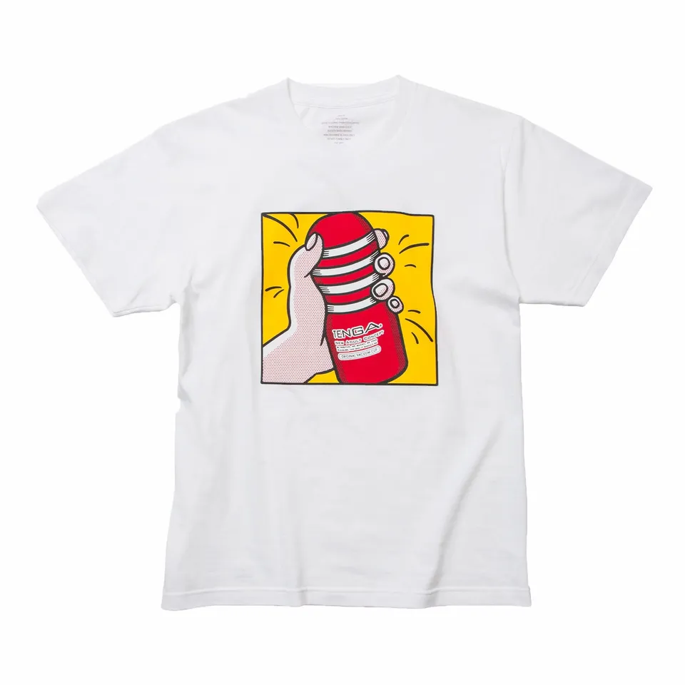 Playing with TENGA T-Shirt blanc jaune taille M