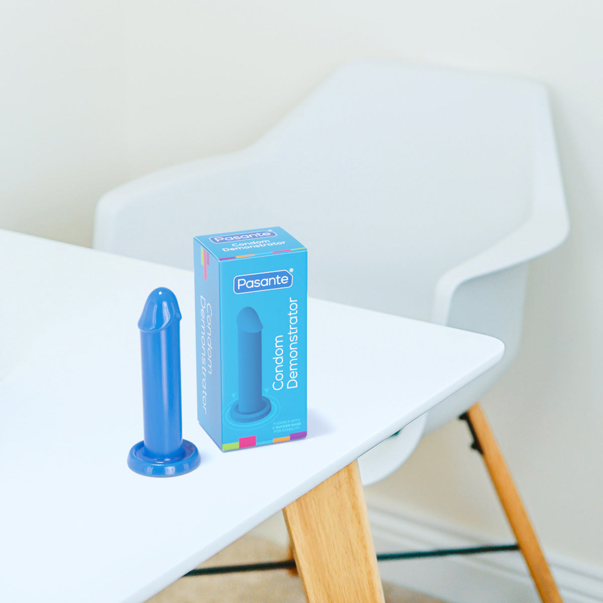 Pasante Blue Démonstrateur Préservatif Modèle Pénis Bleu Ventouse