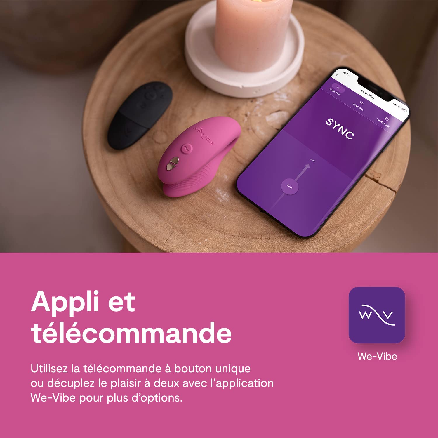 We-Vibe Sync 2 vibromasseur couple connecté rose