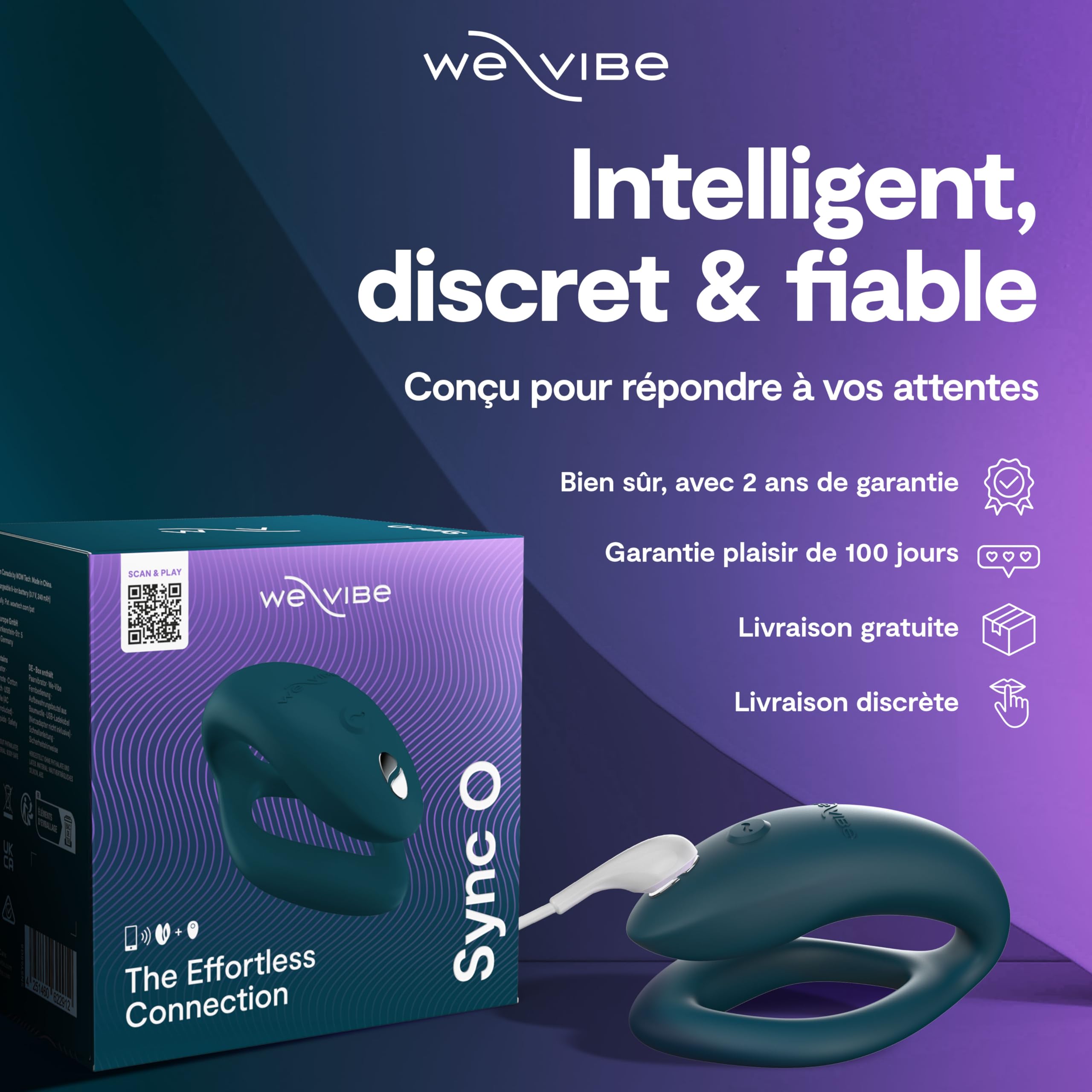 We-Vibe Sync O Vibromasseur Couple Vert Silicone