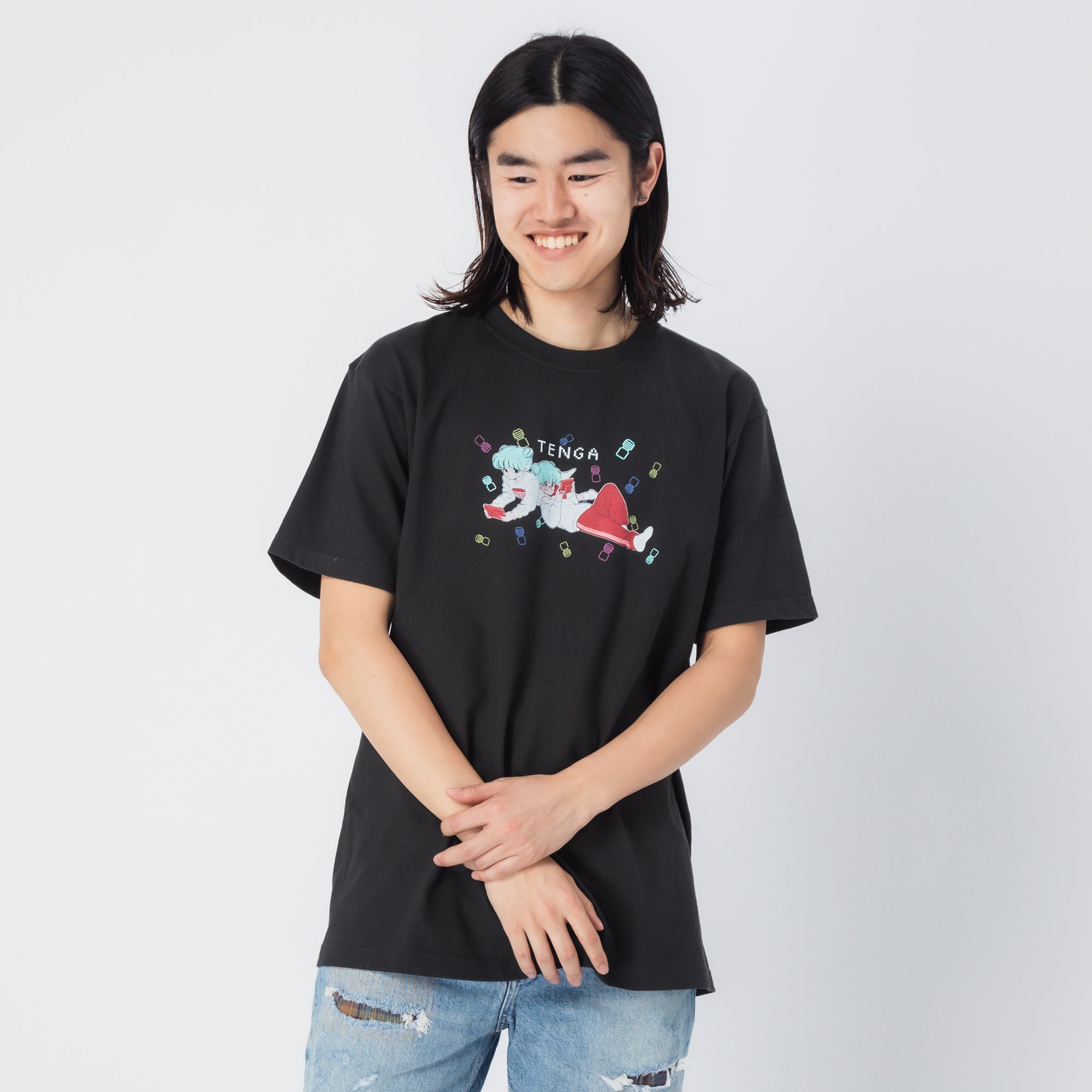 TENGA PLAY GAME 02 T-shirt noir coton M L XL