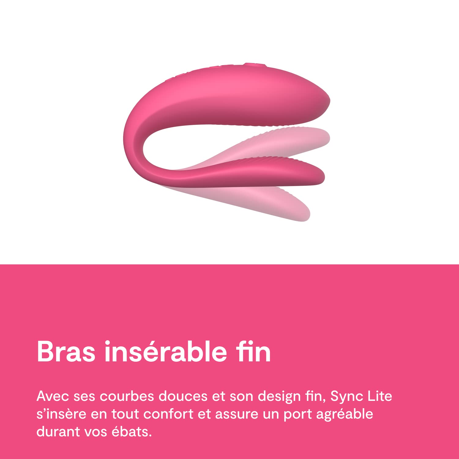 We-Vibe Sync Lite vibromasseur couple rose silicone rechargeable