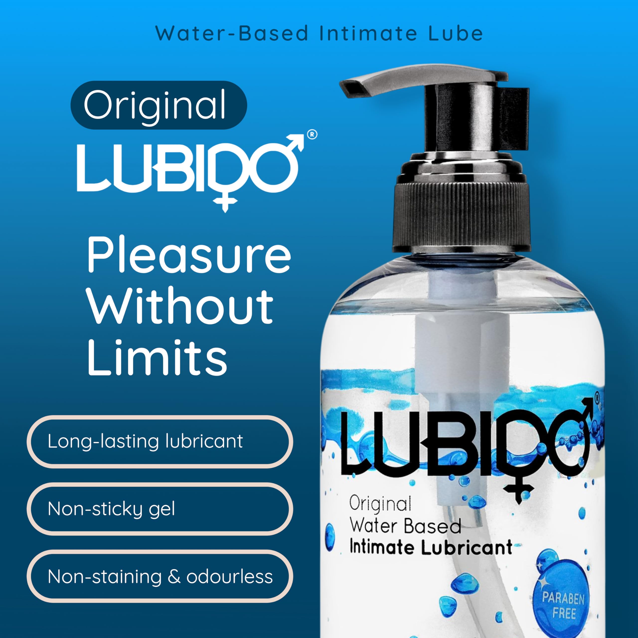 Original Lubido gel lubrifiant intime 500 ml lot de 3