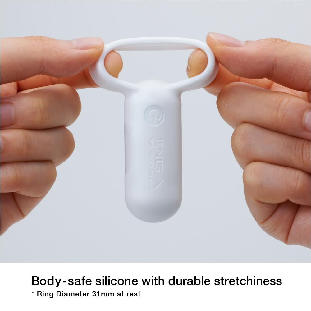 Tenga SVR White anneau vibrant couple rechargeable blanc