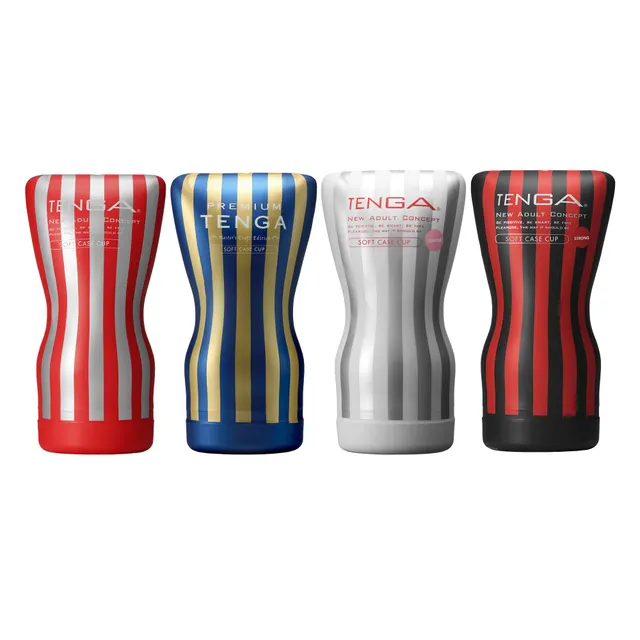 TENGA Cup Soft Case lot 4 masturbateur Premium Gentle Strong