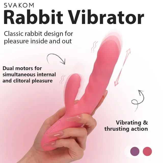 Svakom Avery rabbit thrusting rose double stimulation