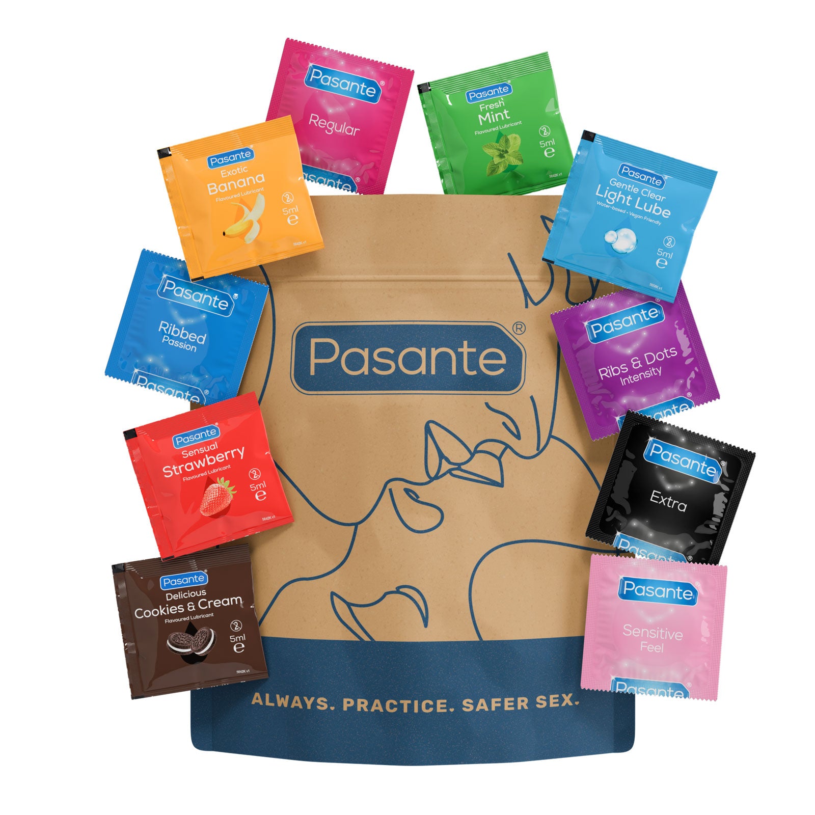 Pasante Variety Préservatif Mixte 30 Pièces Lubrifiants