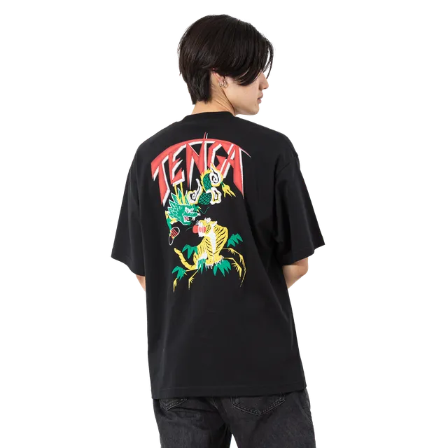 TENGA Print T-Shirt Black t-shirt noir L XL