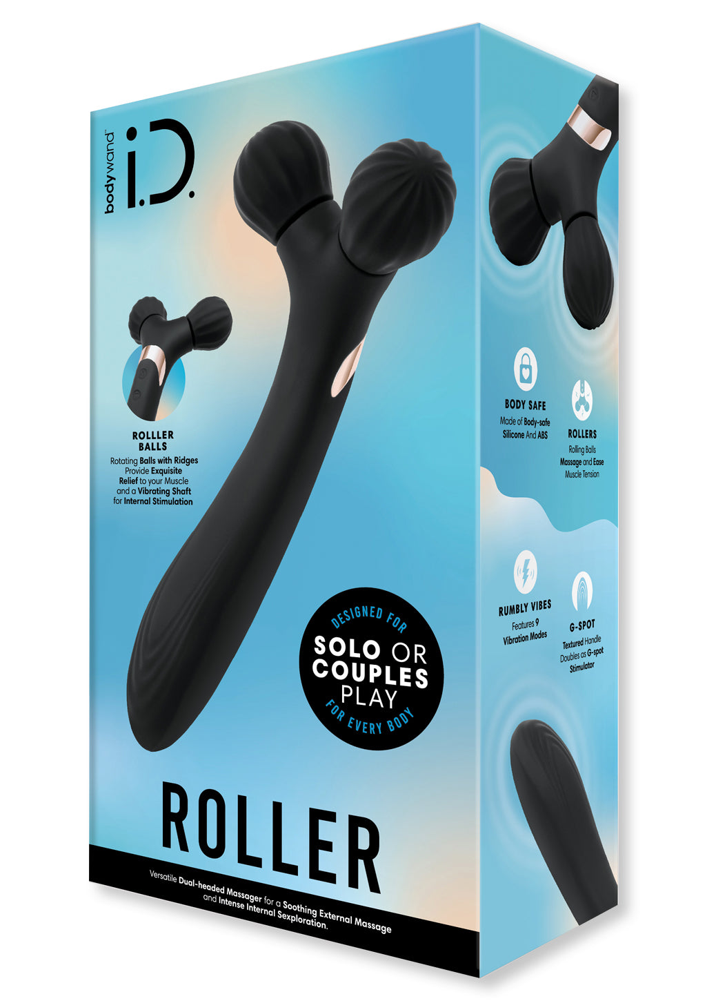 Bodywand Vibes i.D. Roller vibromasseur noir USB