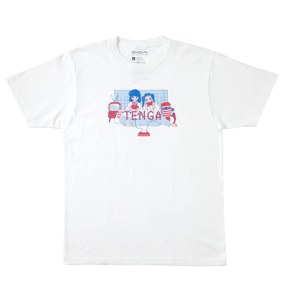 TENGA Merch PLAY GAME 01 T-shirt blanc M unisexe