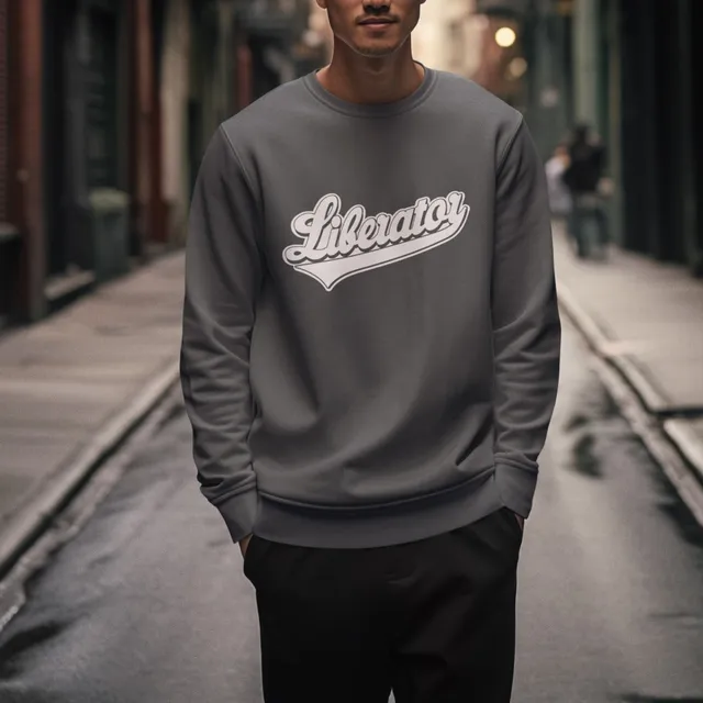 Liberator Baseball Logo Sweatshirt Sweat Coton Charcoal M