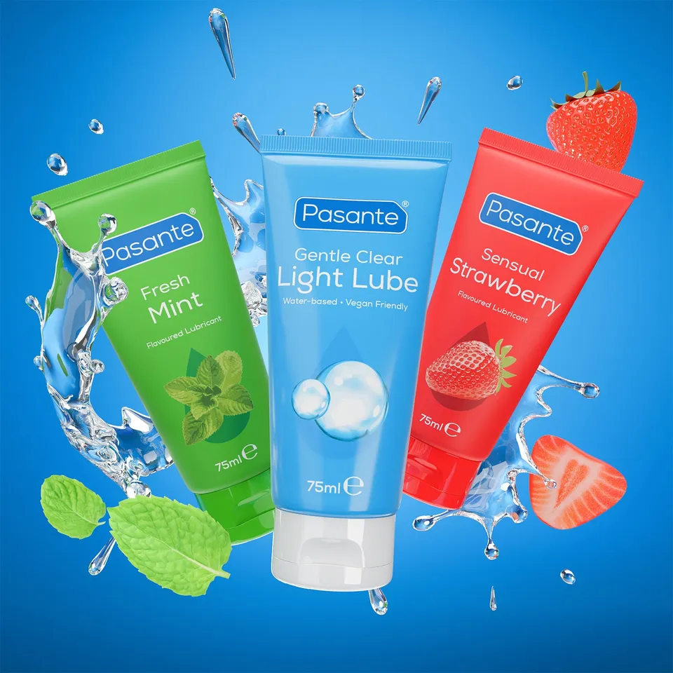 Pasante Flavoured Lubes lot 3 lubrifiants fraise menthe doux
