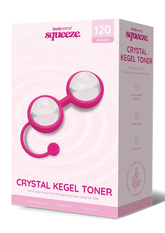 Bodywand Squeeze Crystal Kegel Toner boule 55 g rose