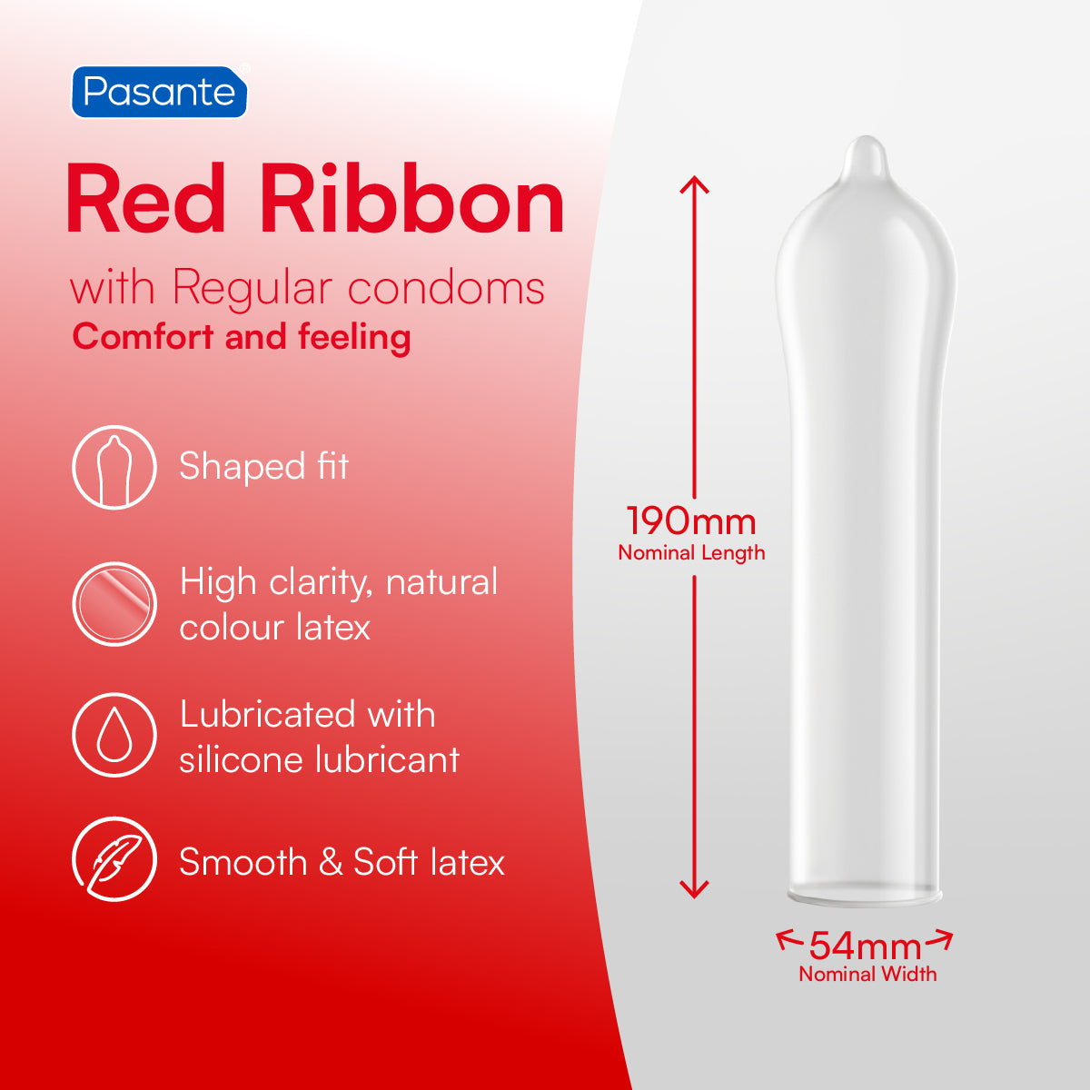Pasante Red Ribbon préservatif standard 144 pcs