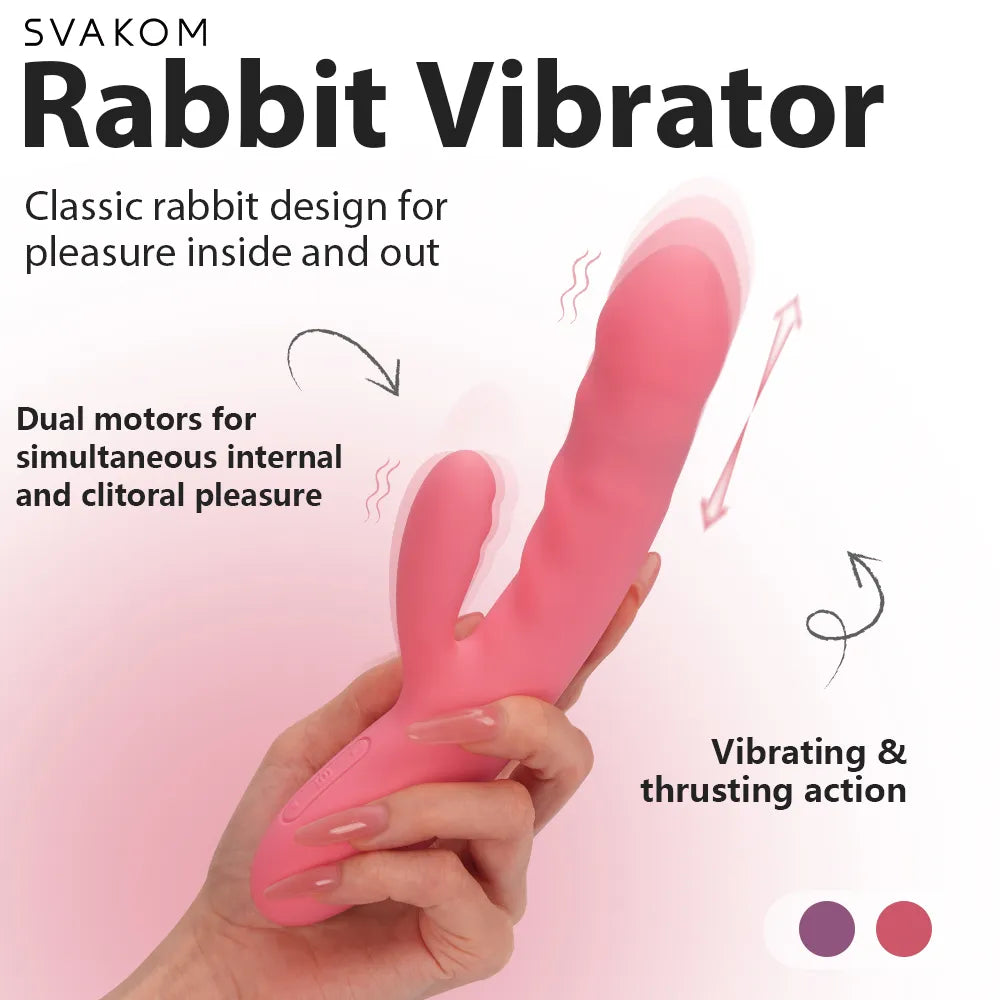 Svakom Avery rabbit thrusting rose double stimulation