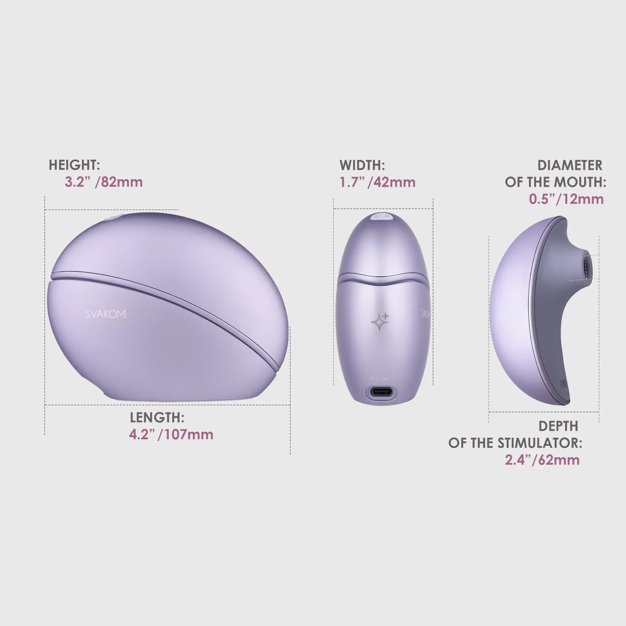 Svakom Pulse Galaxie stimulateur lilas métallique