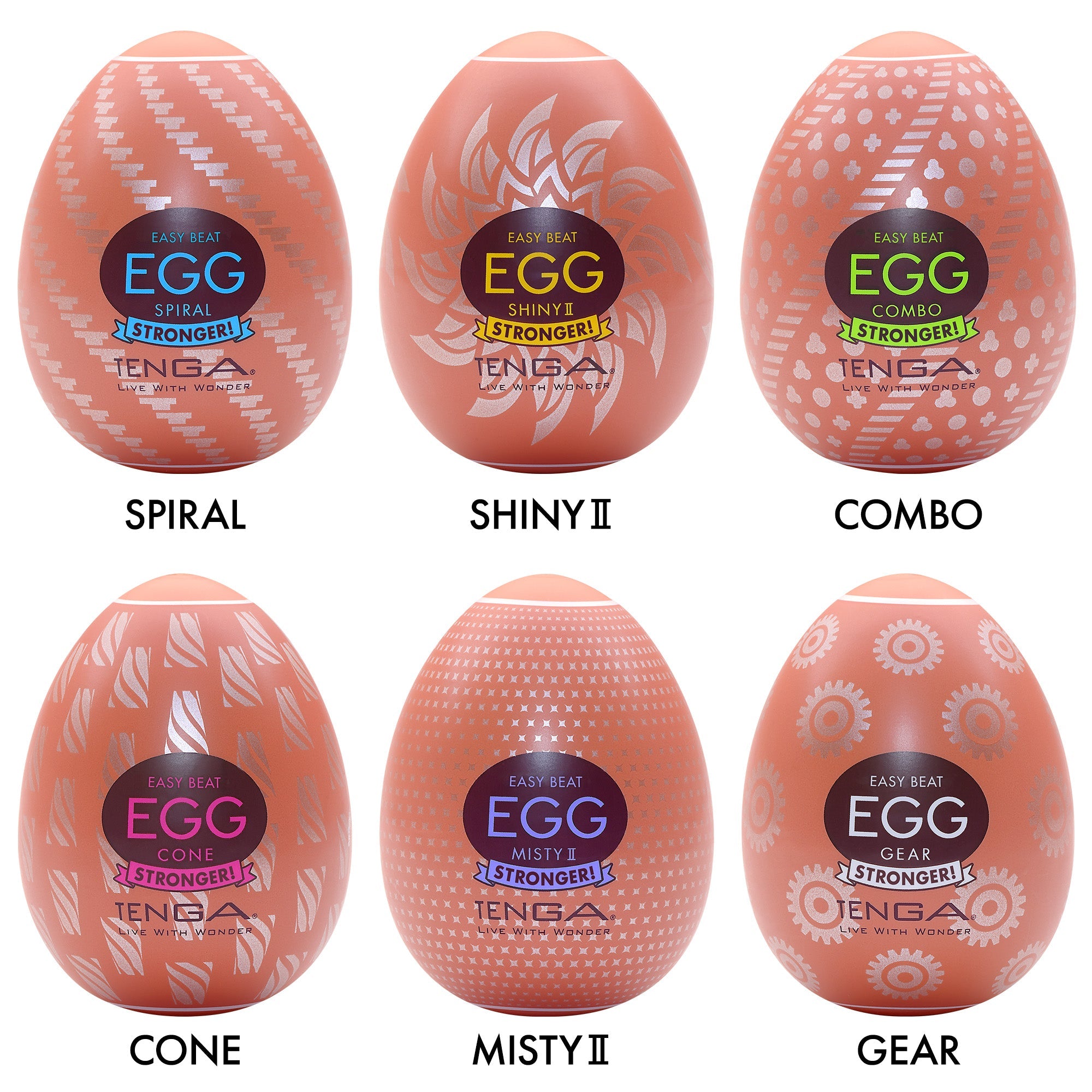 Tenga Egg Hard Boiled II pack 6 oeufs masturbateurs fermes