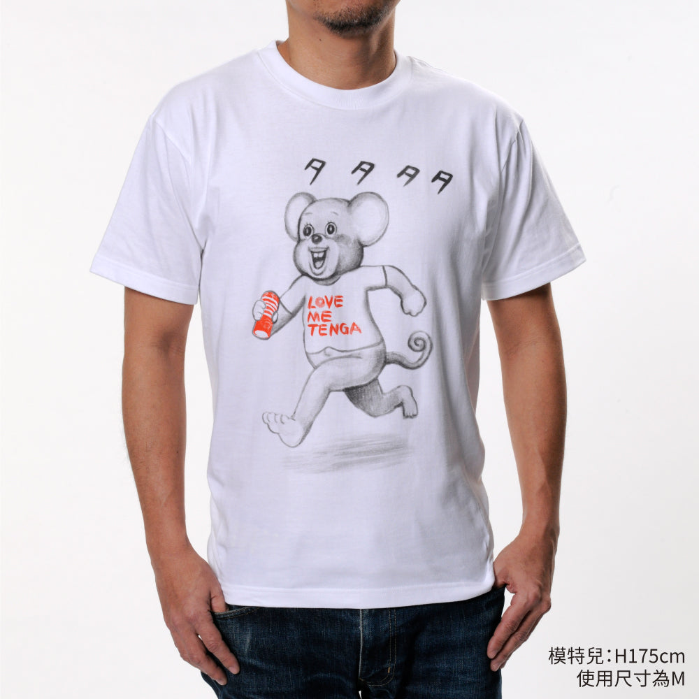 Tenga TENGA Merch Dokumi T-shirt manga blanc et noir M-XL
