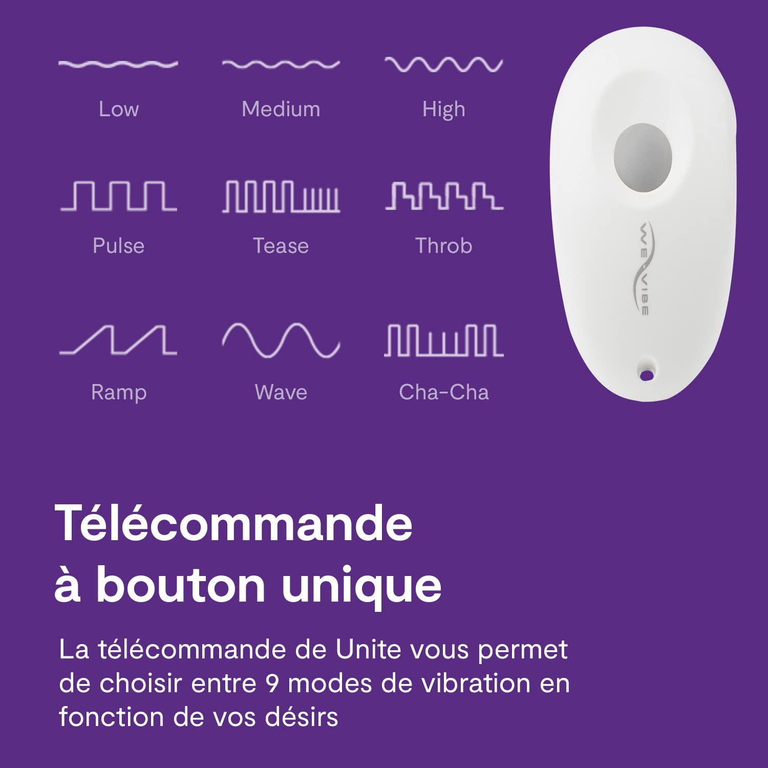 We-Vibe Unite vibromasseur couple 10 modes silicone USB