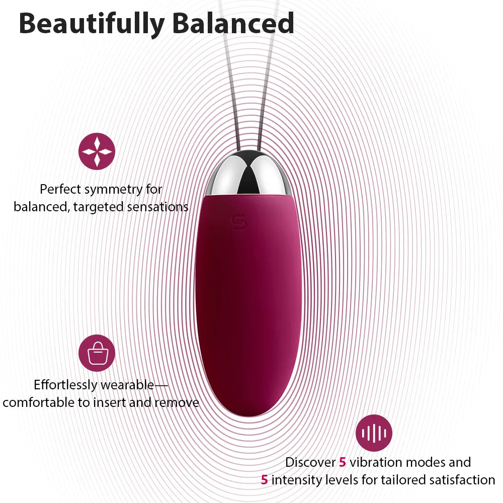 Svakom Elva oeuf vibrant bullet rouge prune