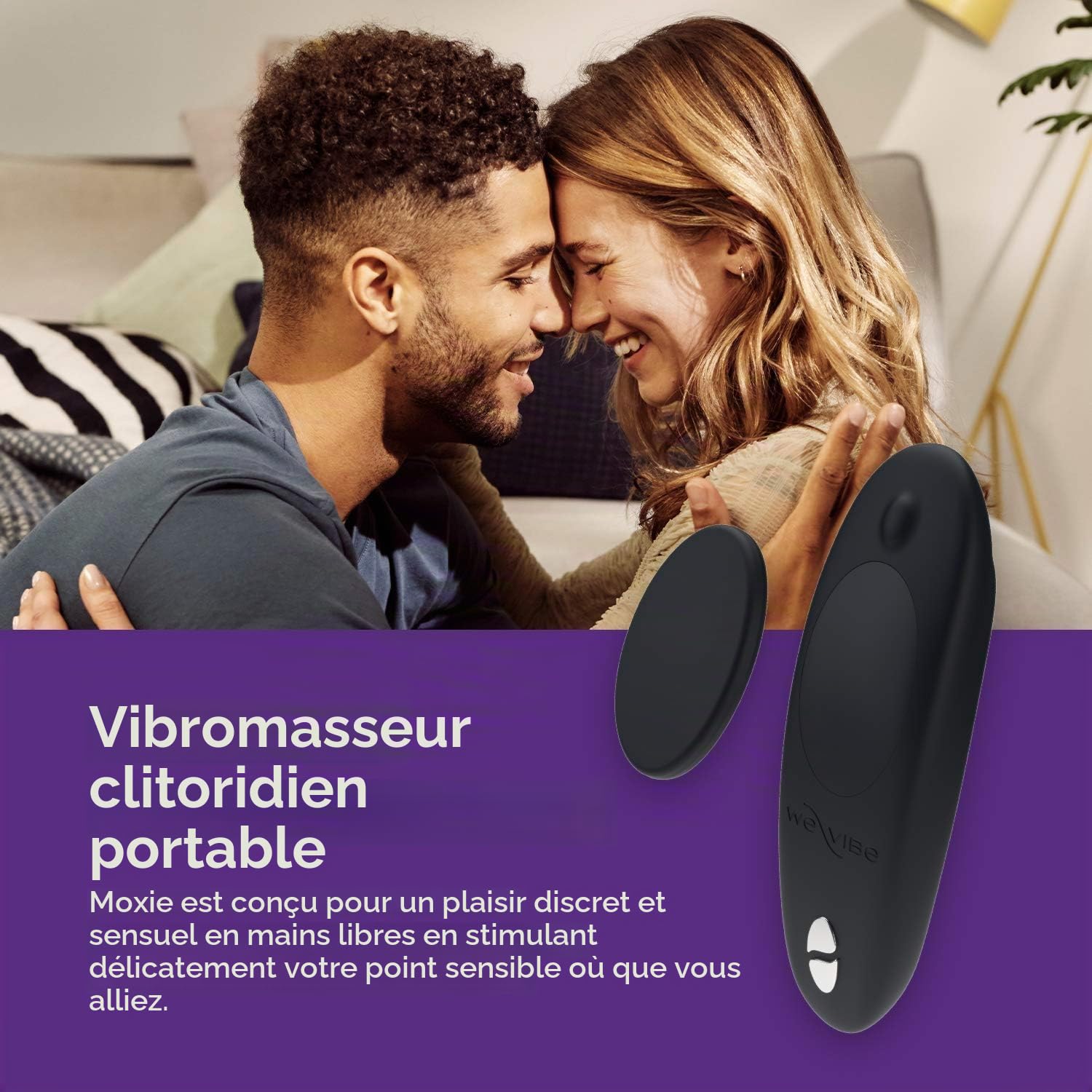We-Vibe Wearable Moxie vibromasseur culotte noir satiné