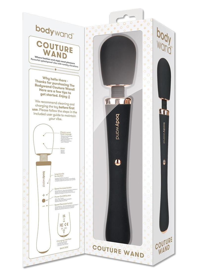 Bodywand Couture Wand vibromasseur noir silicone USB