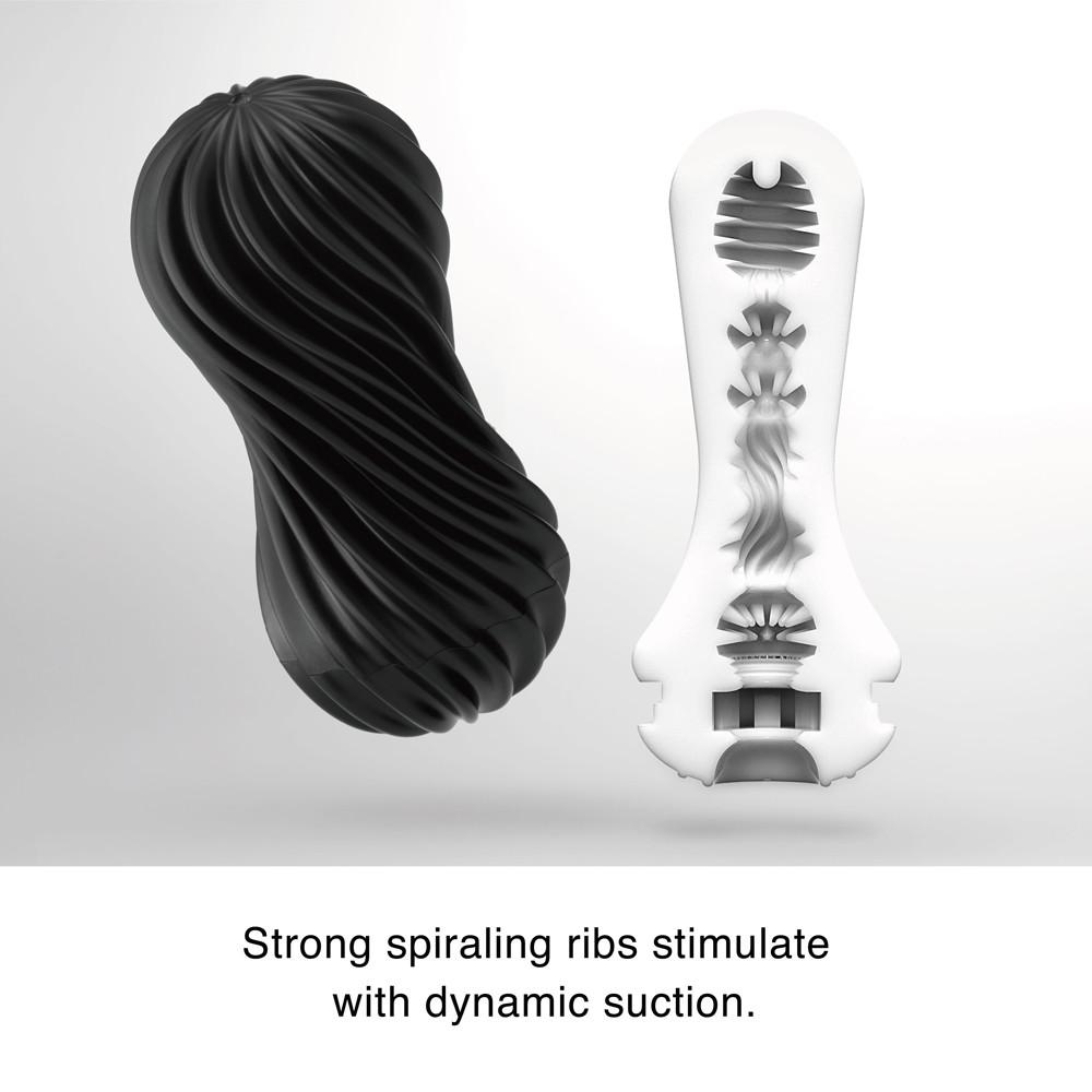 Tenga Flex Rocky Black masturbateur homme nervuré