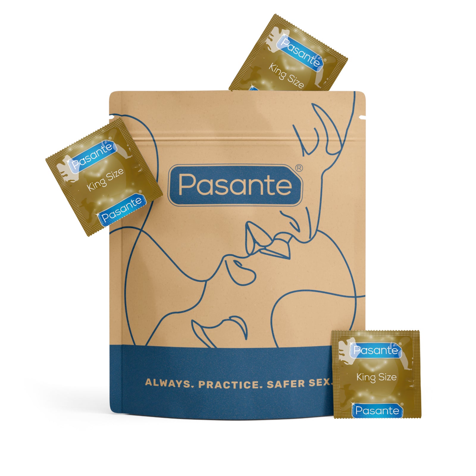 Pasante King Size préservatif XL 48 pcs 205 mm