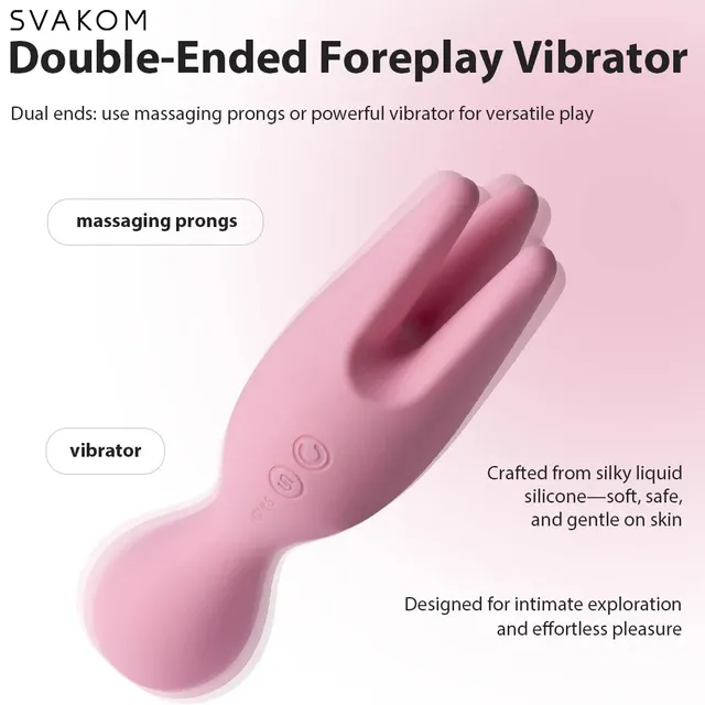 Svakom Nymph vibromasseur rotatif rose 3 doigts