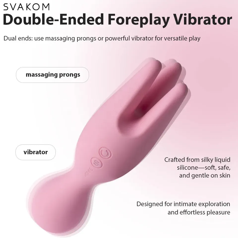 Svakom Nymph vibromasseur rotatif rose 3 doigts