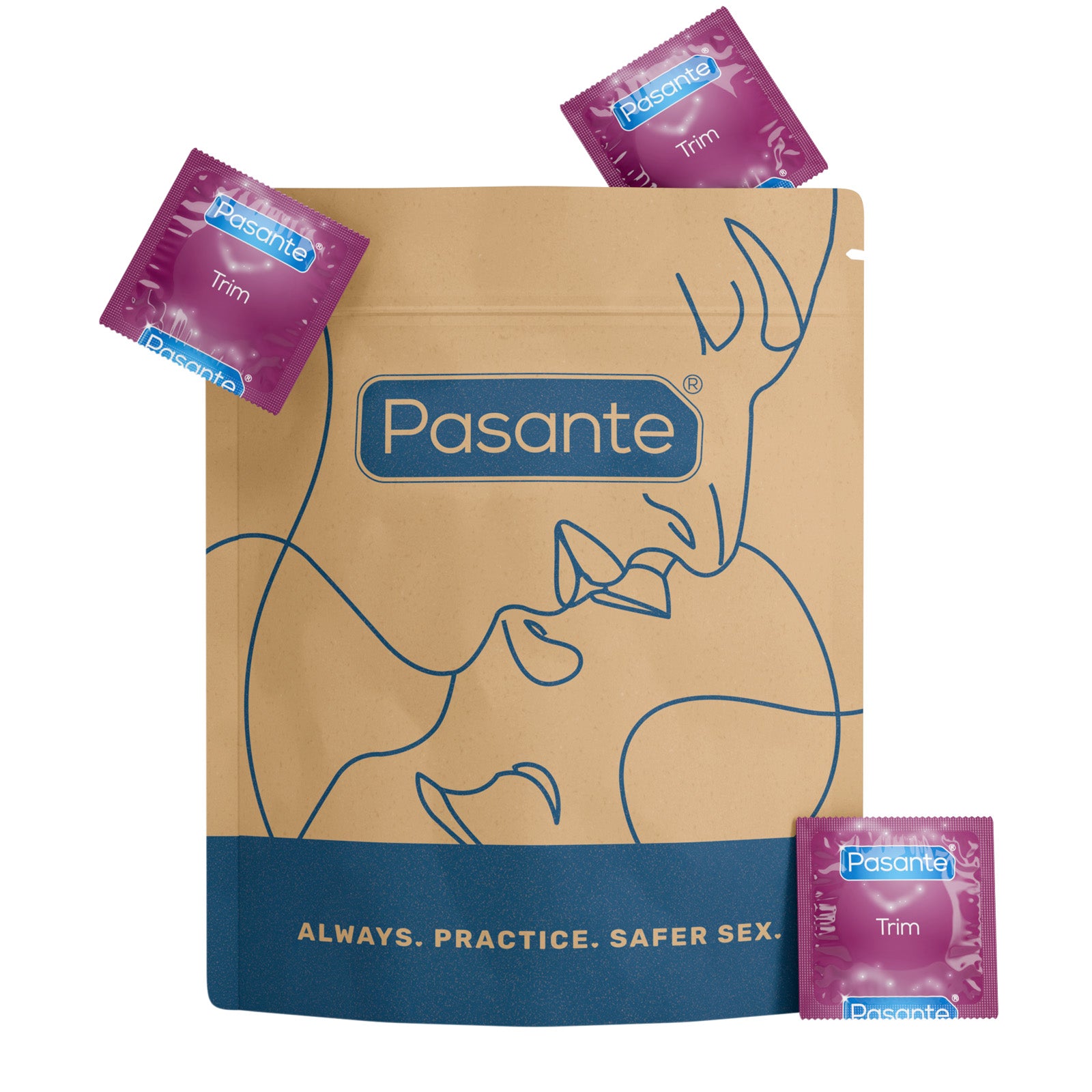 Pasante Trim préservatifs étroits lisses 36 latex 49 mm