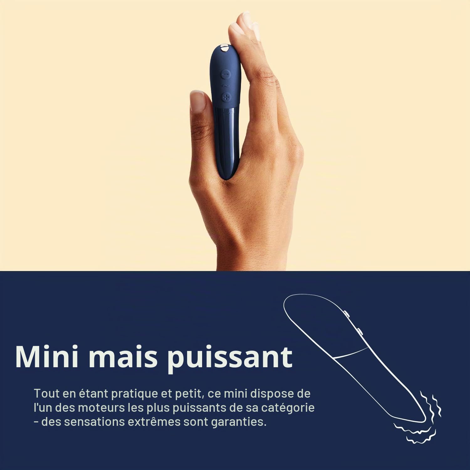 We-Vibe Tango X mini vibro clitoris Blue 8 modes
